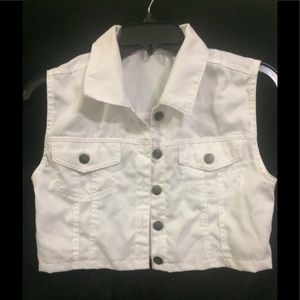Girls white vest